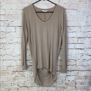 Helmet Lang Tan Flowy Blouse